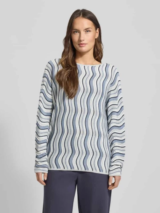 Zdjęcie produktu Sweter z dzianiny o kroju loose fit z mieszanki bawełny s.Oliver Srebrny