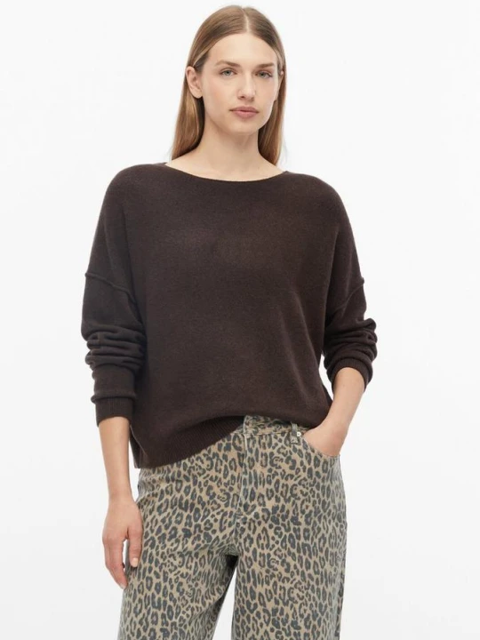 Zdjęcie produktu Miękki sweter z dzianiny o kroju oversize s.Oliver brązowy