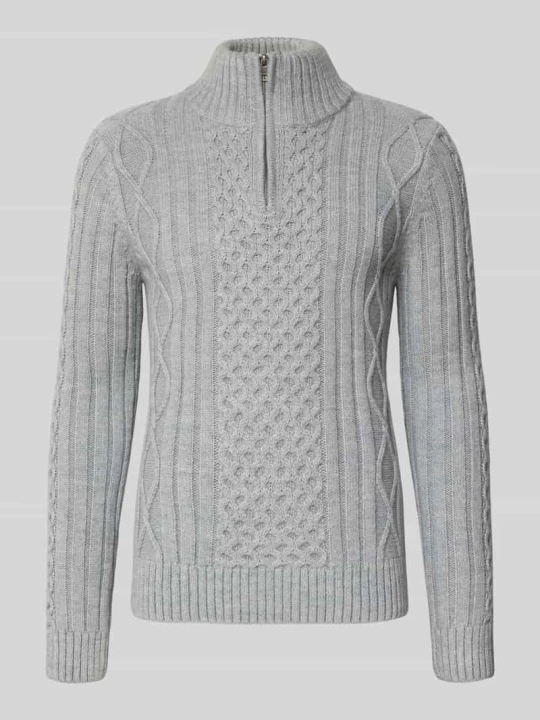 Zdjęcie produktu sweter z dzianiny w kroju slim fit z dodatkiem wełny model 'JACOB' Superdry Średnioszary
