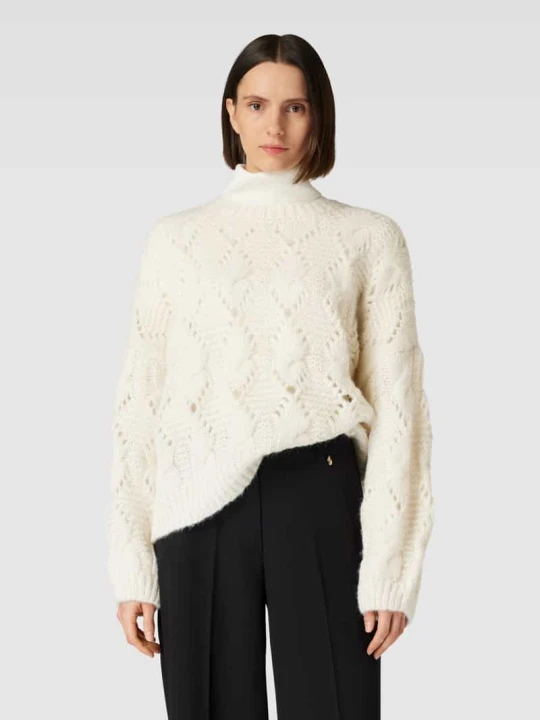 Zdjęcie produktu Sweter z dzianiny z ażurowym wzorem model ‘ISLAND’ Vero Moda Złamany biały
