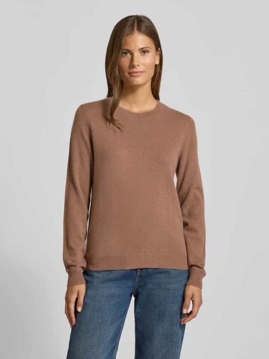 Zdjęcie produktu Sweter z dzianiny z czystego kaszmiru Christian Berg Orzechowy