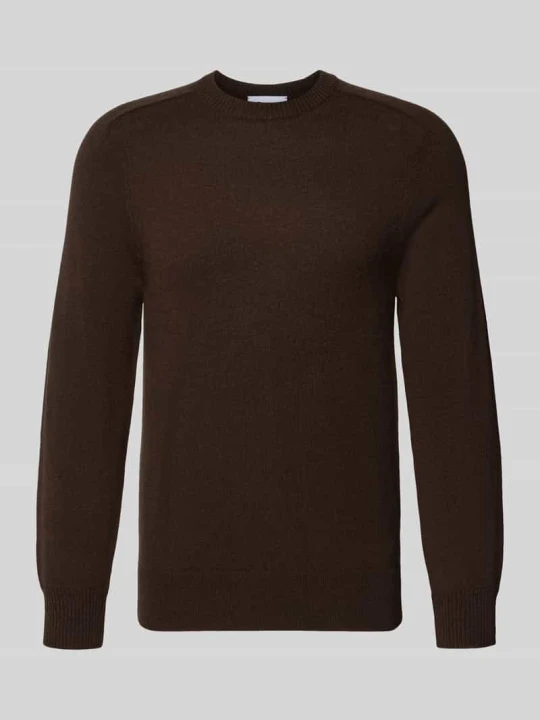 Zdjęcie produktu sweter z dzianiny z czystego kaszmiru o kroju regular fit FTC Cashmere Ciemnobrązowy