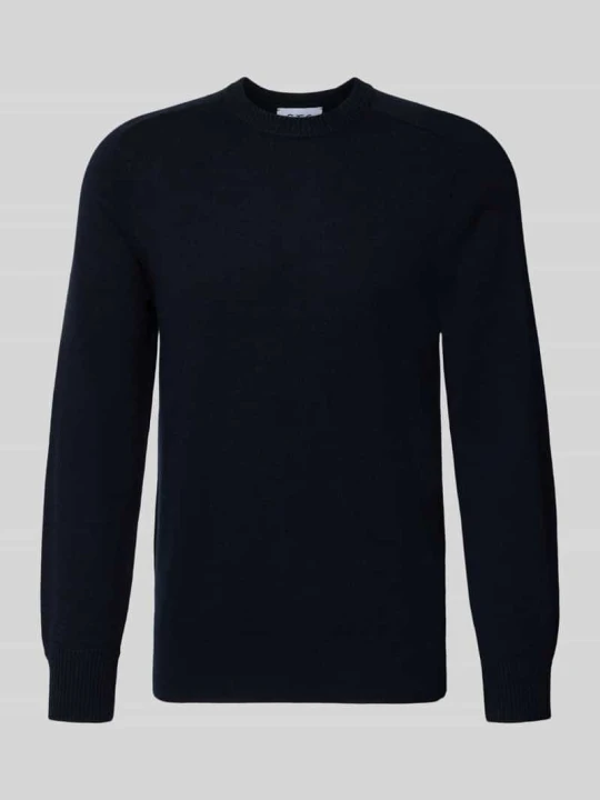 Zdjęcie produktu sweter z dzianiny z czystego kaszmiru o kroju regular fit FTC Cashmere Granatowy