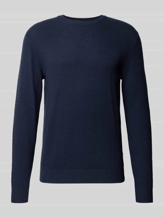 Zdjęcie produktu Sweter z dzianiny z czystej bawełny model 'Ryder' Jack&Jones Granatowy