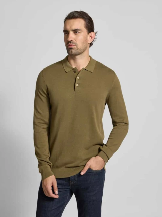 Zdjęcie produktu Sweter z dzianiny z czystej bawełny model ‘VALD’ Casual Friday Oliwkowy