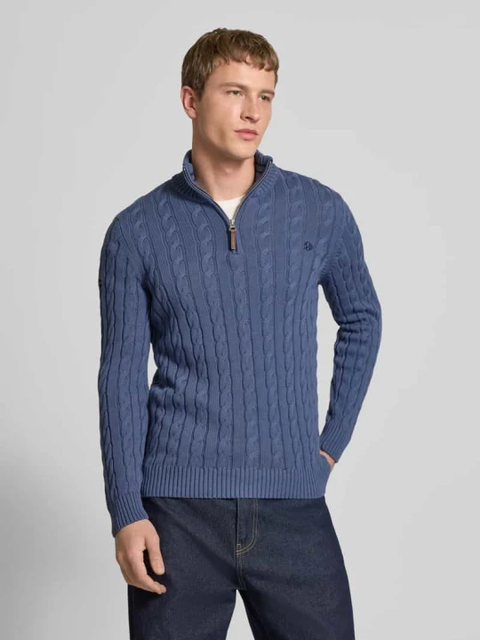 Zdjęcie produktu Sweter dzianinowy z czystej bawełny Superdry Granatowy