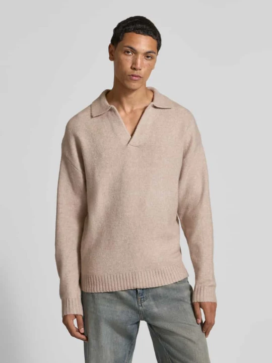 Zdjęcie produktu Sweter z dzianiny o kroju loose fit z dodatkiem wełny model „SOHO” Jack&Jones Złamany biały