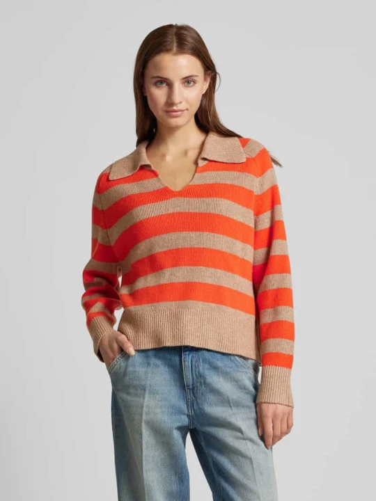 Zdjęcie produktu Sweter z dzianiny o kroju loose fit z mieszanki wełny Oui Czerwony