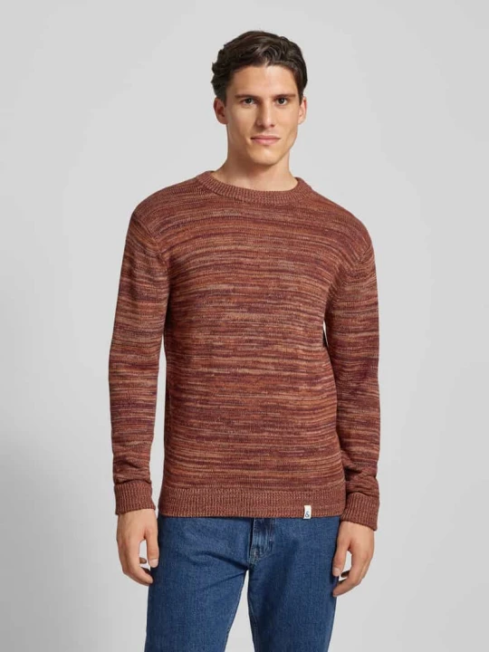 Zdjęcie produktu Sweter z dzianiny z detalami z logo Colours & Sons Bordowy