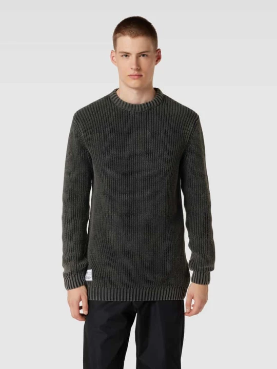 Zdjęcie produktu Sweter z dzianiny z detalem z logo model ‘Acid’ Alpha Industries Czarny