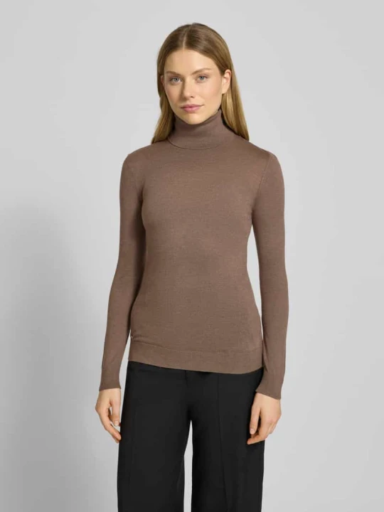 Zdjęcie produktu Sweter z golfem o kroju slim fit z dodatkiem jedwabiu model „ZOE” Lauren Ralph Lauren
