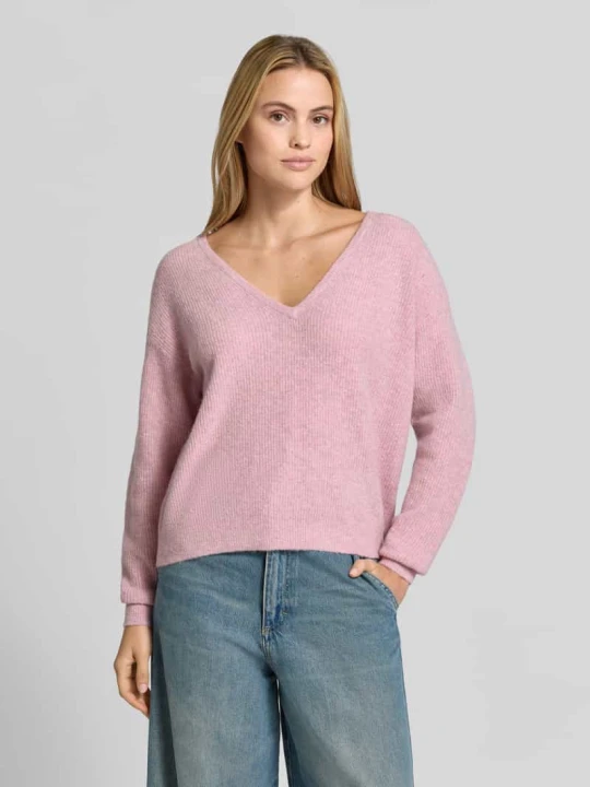 Zdjęcie produktu Sweter z dzianiny z dodatkiem lnu model 'DAMSVILLE' American Vintage Jasnoróżowy