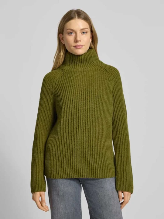 Zdjęcie produktu Sweter z dzianiny z dodatkiem wełny z alpaki model ‘ARWEN’ Drykorn Zielony