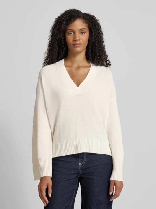 Zdjęcie produktu Sweter z dzianiny z domieszką kaszmiru My Essential Wardrobe Złamany biały