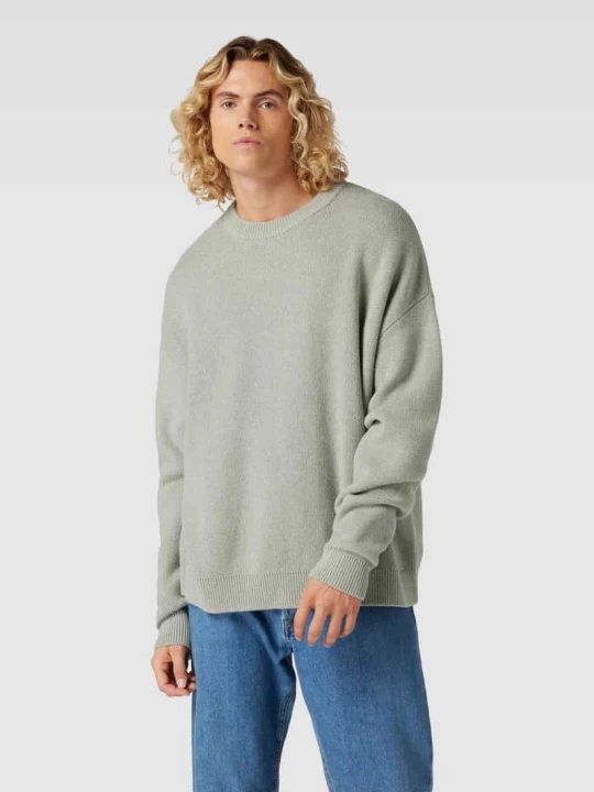 Zdjęcie produktu Sweter z dzianiny z efektem melanżu i obniżonymi ramionami Jack&Jones Jasnoszary melanż
