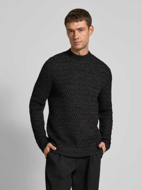 Zdjęcie produktu Sweter z dzianiny z fakturowanym wzorem Jack&Jones Czarny