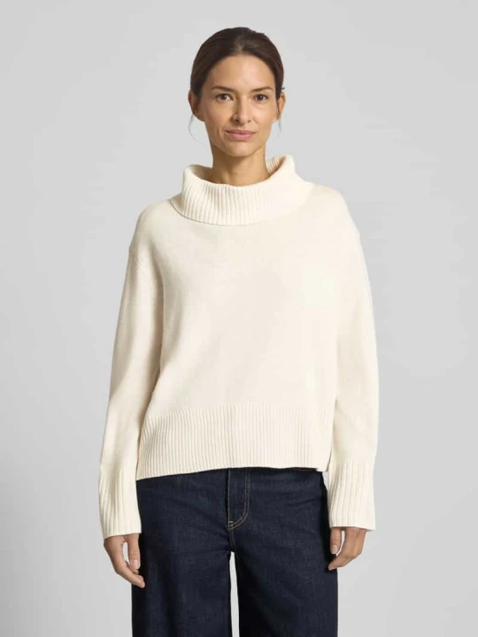 Zdjęcie produktu Sweter z dzianiny o kroju loose fit z mieszanki wełny z golfem comma Biały