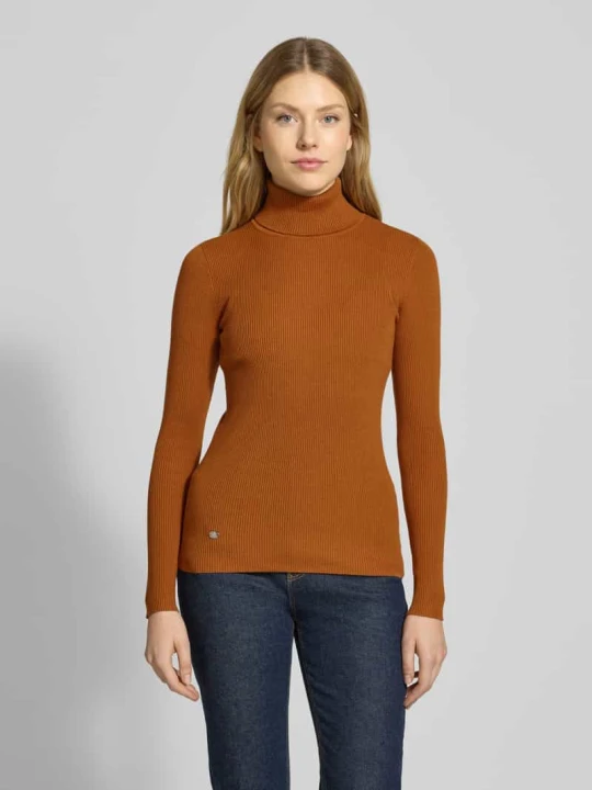 Zdjęcie produktu Sweter z dzianiny z golfem model ‘AMANDA’ Lauren Ralph Lauren Średniobrązowy