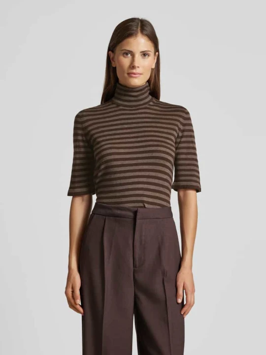 Zdjęcie produktu Sweter z dzianiny z golfem model ‘VADIUS’ MM By Max Mara Orzechowy