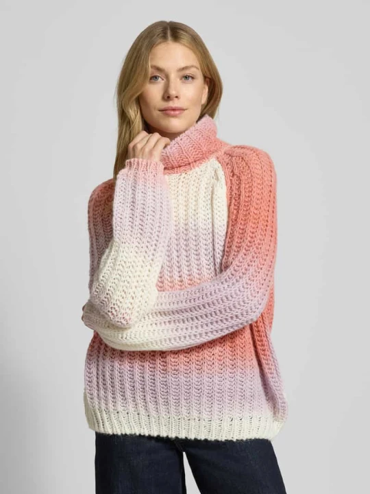 Zdjęcie produktu Sweter z golfem o kroju loose fit z dodatkiem wełny Smith & Soul Jasnofioletowy melanż