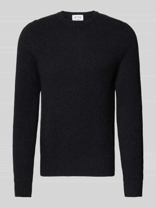 Zdjęcie produktu Sweter z dzianiny z kaszmiru z okrągłym dekoltem FTC Cashmere Ciemnoszary