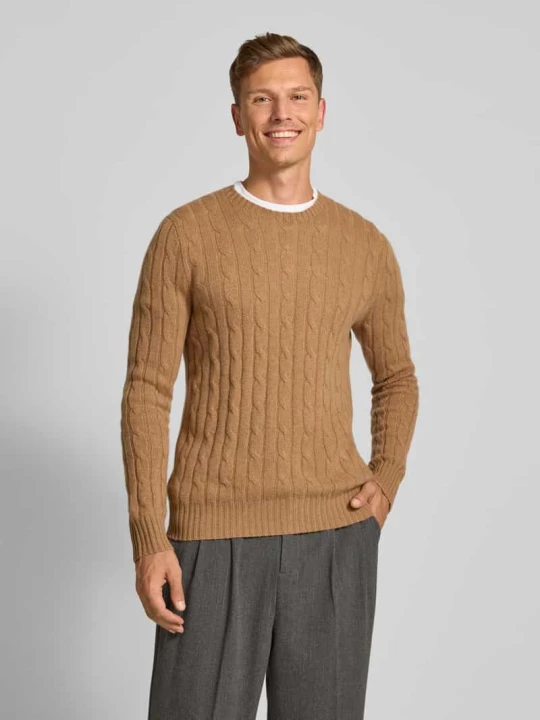 Zdjęcie produktu Sweter z dzianiny z kaszmiru z okrągłym dekoltem Polo Ralph Lauren Średniobrązowy