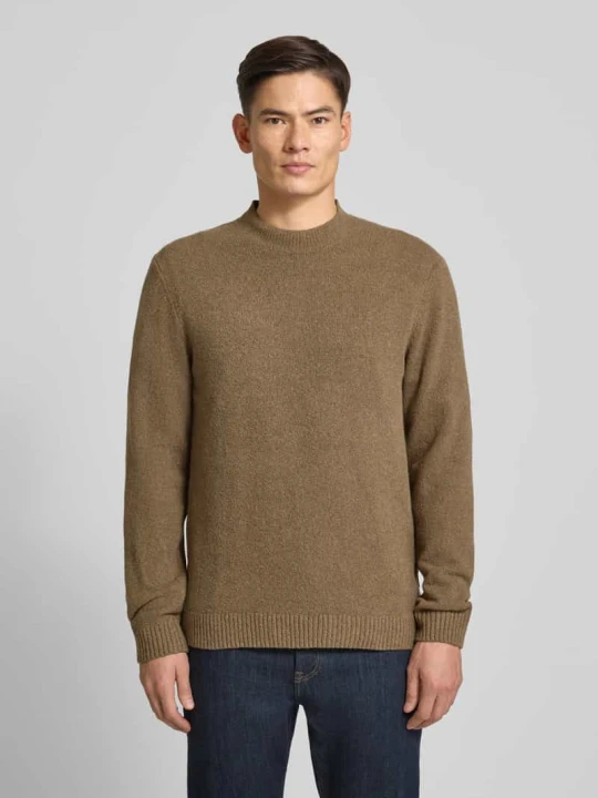 Zdjęcie produktu Sweter z dzianiny z kołnierzykiem polo model ‘MAVERICK’ Jack&Jones Camel