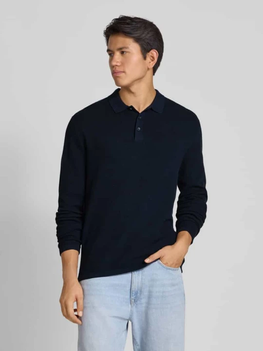 Zdjęcie produktu Sweter z dzianiny z kołnierzykiem typu kent Jack&Jones Granatowy