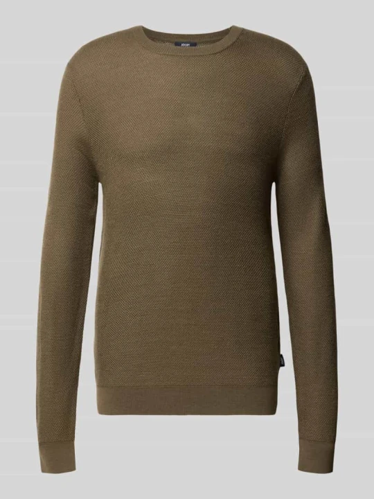 Zdjęcie produktu Sweter z dzianiny z mieszanka wełny model 'Bennino' JOOP! Oliwkowy