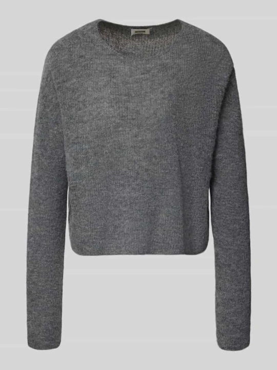 Zdjęcie produktu Sweter z dzianiny z mieszanka wełny z alpaki model 'MENY' Drykorn Ciemnoszary