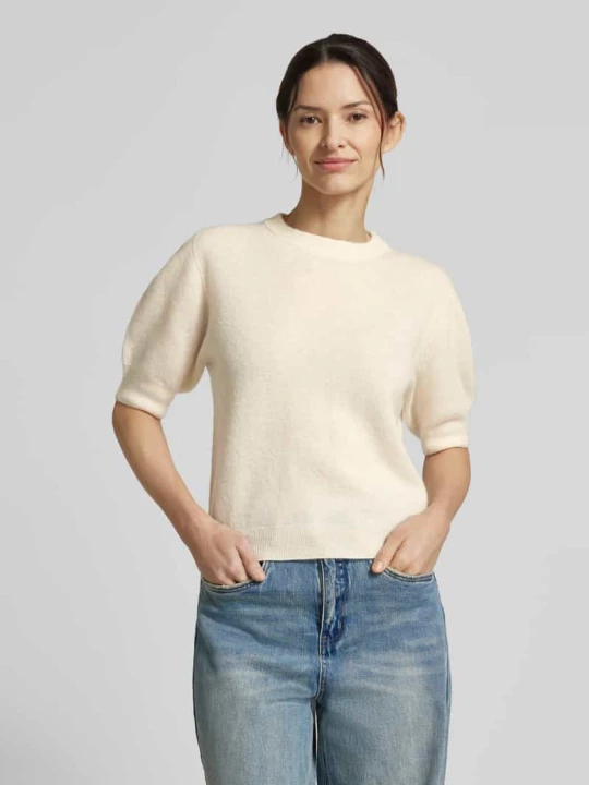 Zdjęcie produktu Sweter z dzianiny z mieszanka wełny z alpaki model 'SANIDY' Drykorn Złamany biały