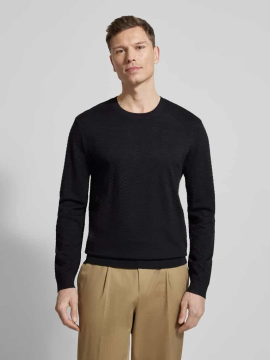 Zdjęcie produktu Sweter z dzianiny z mieszanka wiskozy Armani Exchange Granatowy