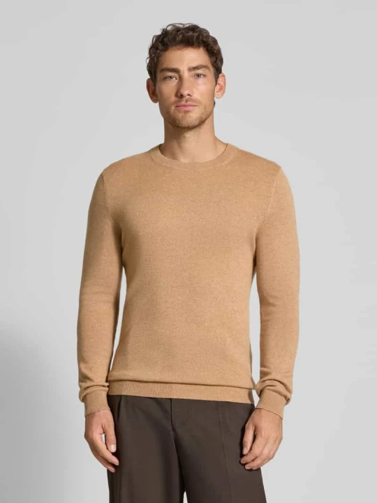 Zdjęcie produktu Sweter z dzianiny z mieszanki wełny z domieszką kaszmiru MCNEAL Camel melanż