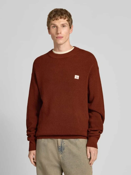 Zdjęcie produktu Sweter z dzianiny z naszywką z logo Calvin Klein Jeans