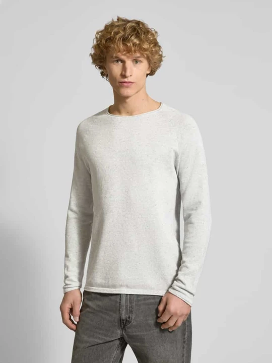 Zdjęcie produktu Sweter z dzianiny z naszywką z logo model ‘HILL’ Jack&Jones Średnioszary melanż