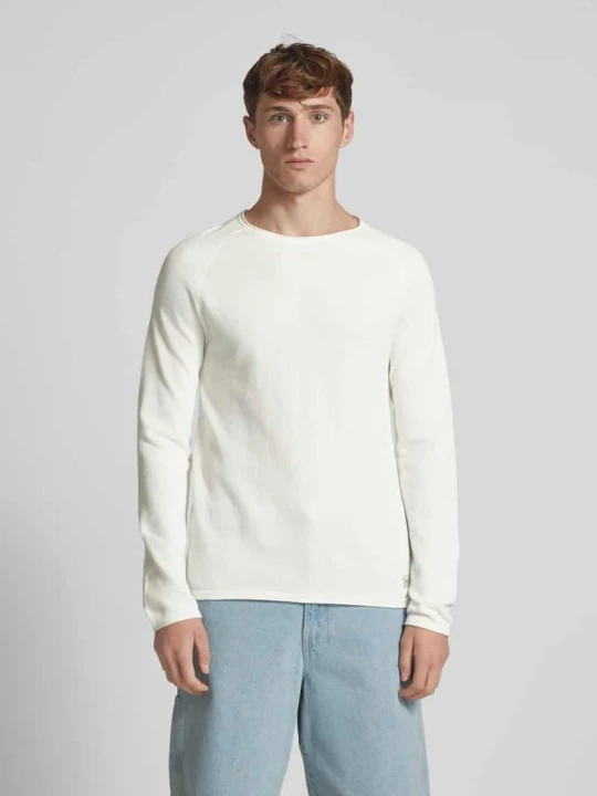 Zdjęcie produktu Sweter z dzianiny z naszywką z logo model ‘HILL’ Jack&Jones Biały