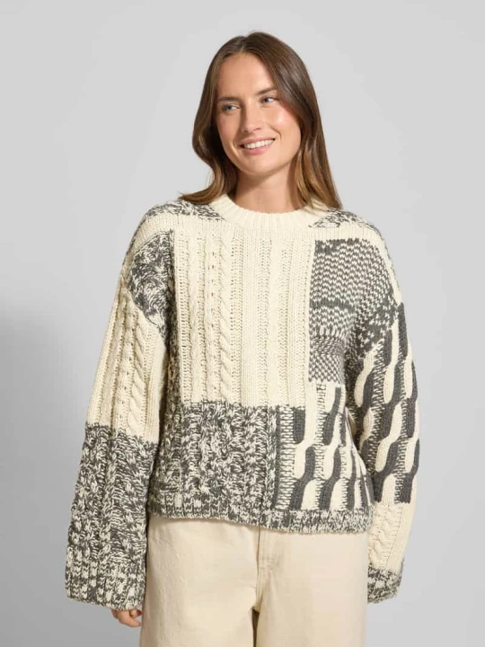 Zdjęcie produktu Sweter z dzianiny o kroju relaxed fit z dodatkiem wełny Jake*s Écru