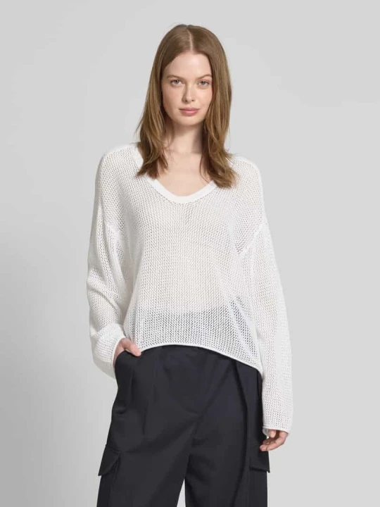 Zdjęcie produktu Sweter z dzianiny z obniżonymi ramionami model ‘MAIJA’ Drykorn Biały