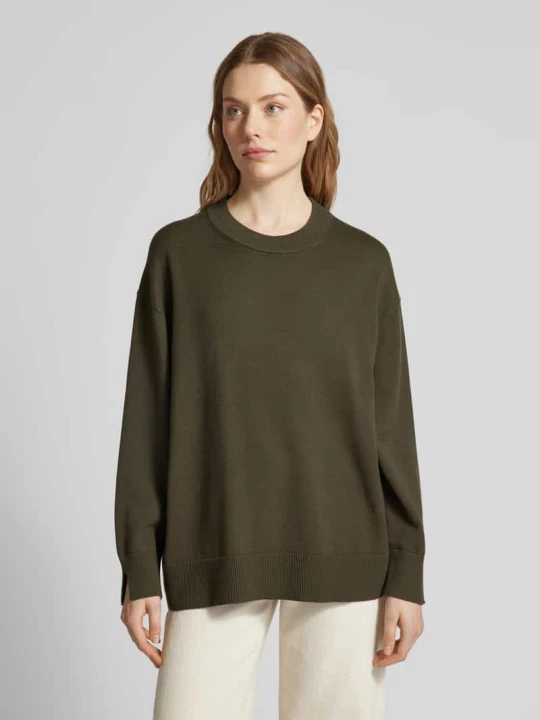 Zdjęcie produktu Sweter z dzianiny z obniżonymi ramionami MSCH Copenhagen Khaki