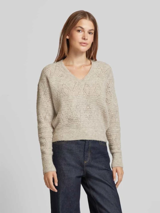 Zdjęcie produktu Sweter z dzianiny z obniżonymi ramionami Scotch & Soda Piaskowy