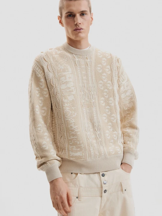 Zdjęcie produktu Sweter z dzianiny vintage Desigual biały