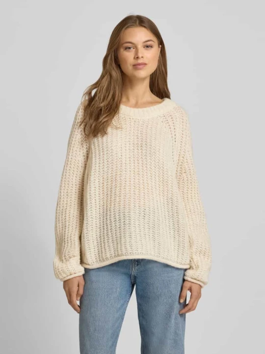 Zdjęcie produktu Sweter z dzianiny o kroju relaxed fit z dodatkiem moheru Smith & Soul Écru