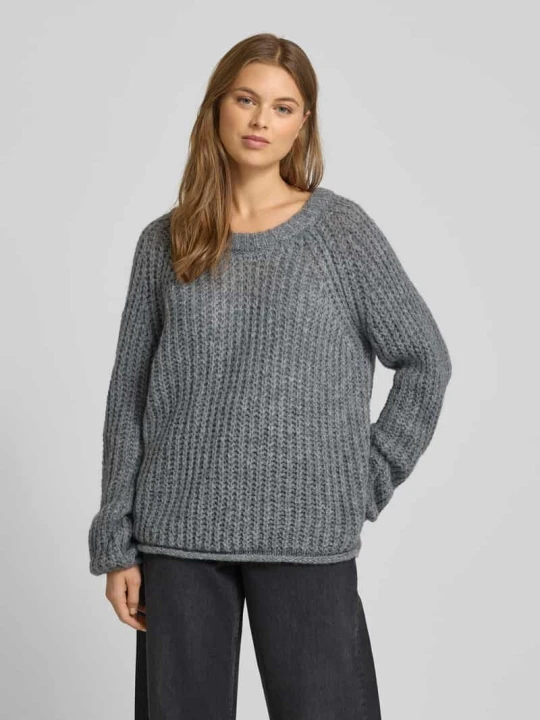 Zdjęcie produktu Sweter z dzianiny o kroju relaxed fit z dodatkiem moheru Smith & Soul Ciemnoszary