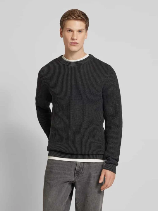 Zdjęcie produktu Sweter z dzianiny z okrągłym dekoltem Jack&Jones Antracytowy