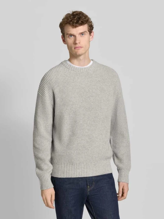 Zdjęcie produktu Sweter z dzianiny o kroju loose fit z dodatkiem wełny Jake*s Jasnoszary melanż