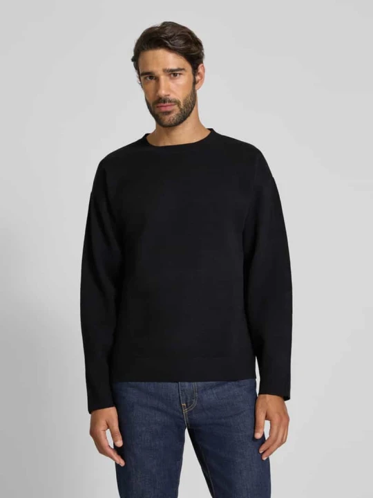 Zdjęcie produktu Sweter z dzianiny z okrągłym dekoltem model ‘BRADFORT’ Jack&Jones Czarny