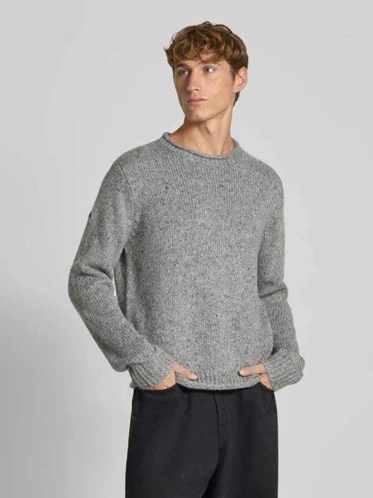 Zdjęcie produktu Sweter z dzianiny w kroju regular fit z dodatkiem wełny model 'Donegal Jumper' Superdry Średnioszary