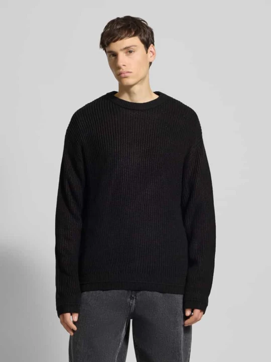 Zdjęcie produktu Sweter z dzianiny z okrągłym dekoltem model ‘KAITO’ Jack&Jones Czarny
