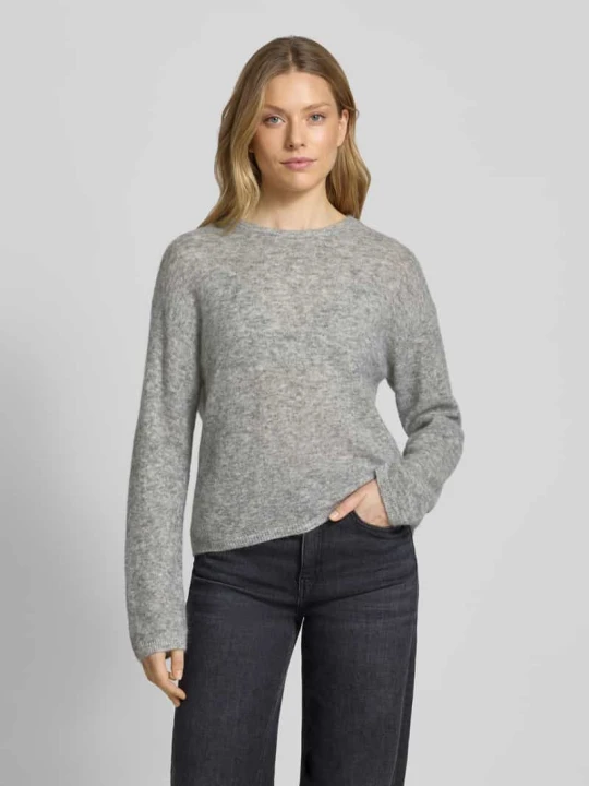 Zdjęcie produktu Sweter z dzianiny o kroju loose fit z dodatkiem wełny model „Mape” MOS MOSH Średnioszary melanż