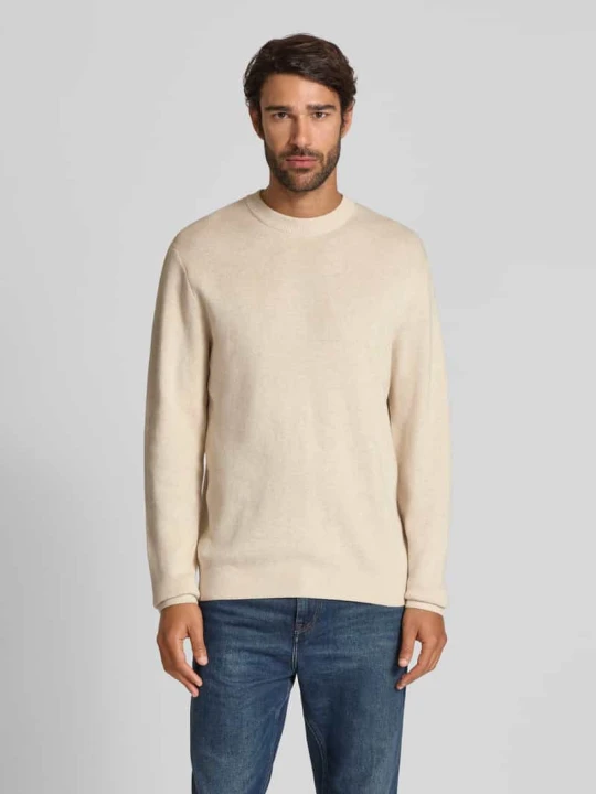 Zdjęcie produktu Sweter z dzianiny z okrągłym dekoltem model ‘MILANO’ Jack&Jones Złamany biały